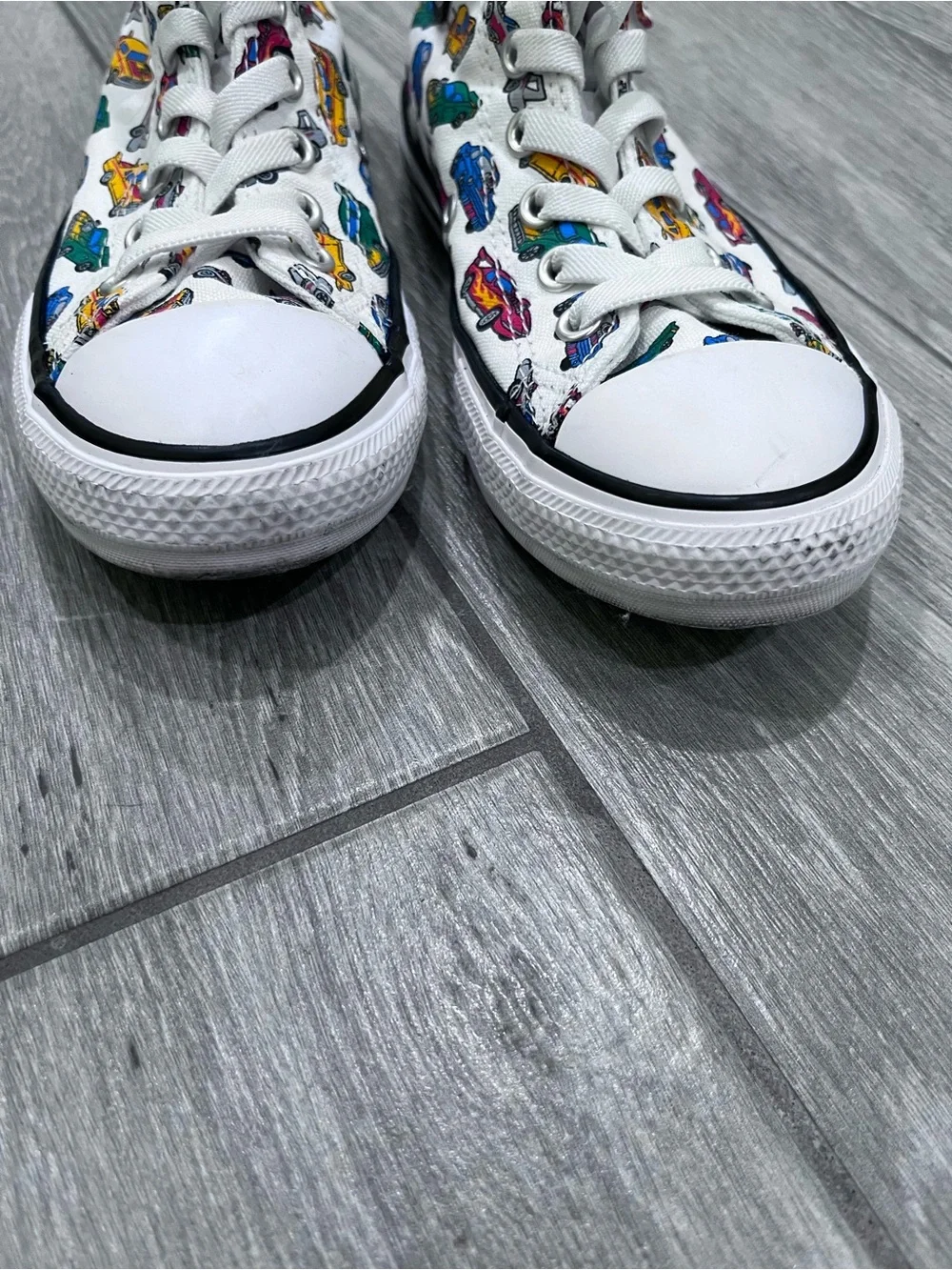 Converse Kids White/Yellow/Red Floral High Top Sneakers